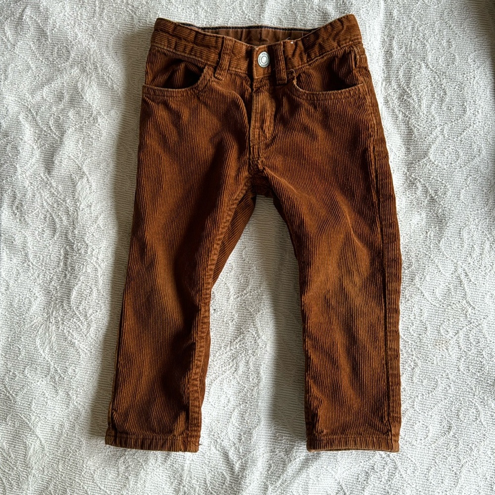 H&M boys brown corduroy pants size 3T